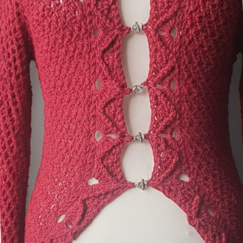 open v back construction detail
