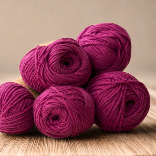 yarnsmiths cotton aran in magenta 4366