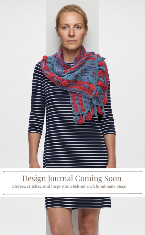 2. rose striped scarf