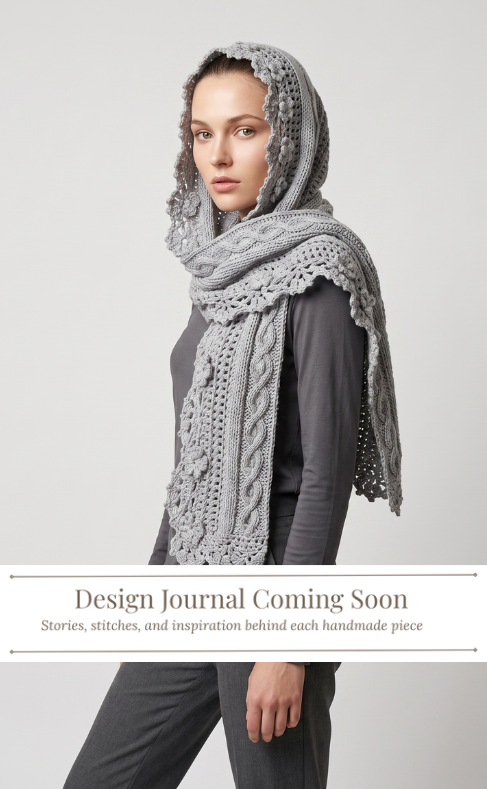 6 grey hooded scarf
