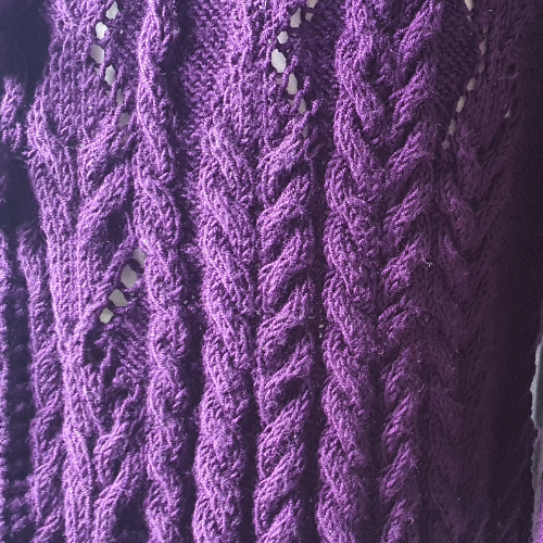 cables & lace pattern l victoria knitted jacket by afshan shahid
