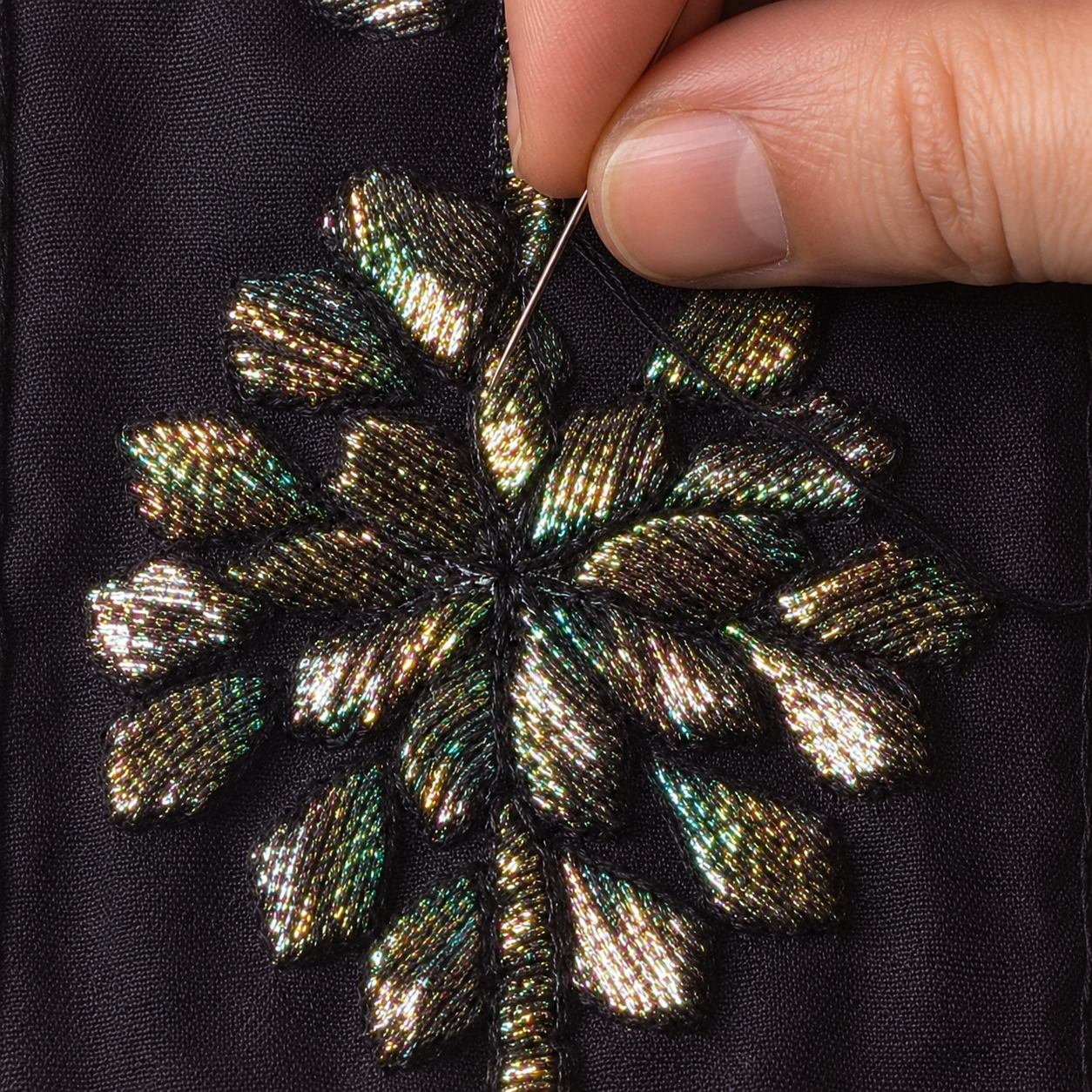 closeup of round motif dr
