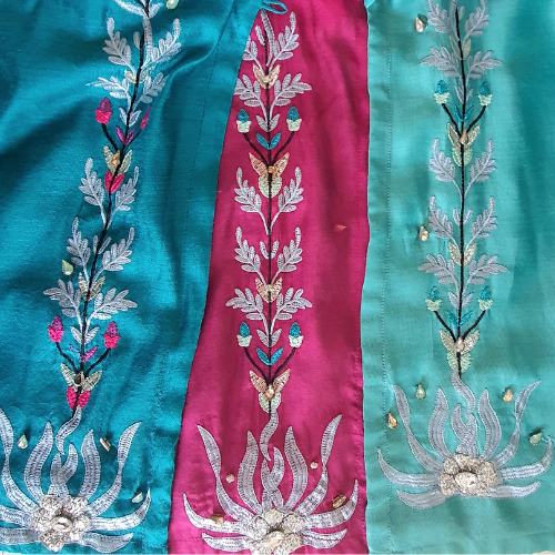 colour variation motif & embroidery l zareen long jacket emb website by afshan shahid