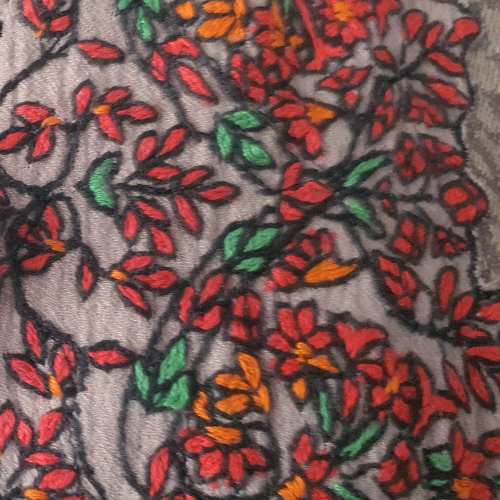 hand embroidery closeup l dureshewar pashmina shawl by afshan shahid