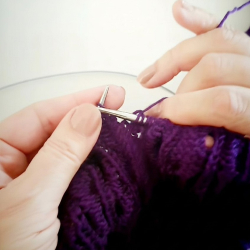 hand finishing & knitting process l victoria knitted jacket by afshan shahid