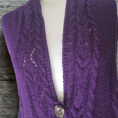 neckline construction details l victoria knitted jacket by afshan shahid
