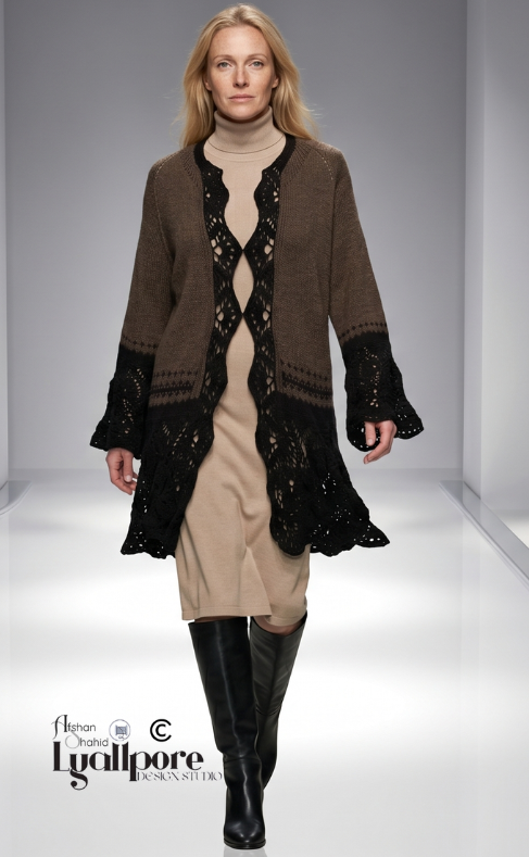 Rosalind Winter Sun Knitted Crochet Jacket