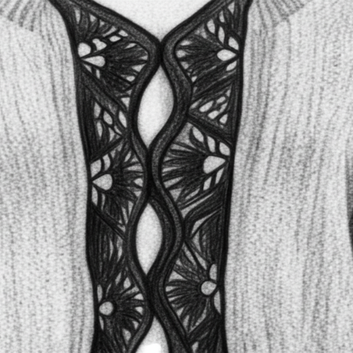 sketch os neckline l rosalind knitted crochet jacket by afshan shahid