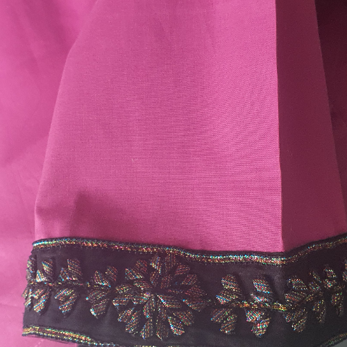 sleeve border embellishment close up l nazo cotton gota frock by afshan shahid