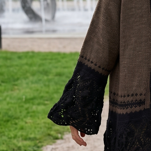 sleeves l rosalind knitted crochet jacket by afshan shahid