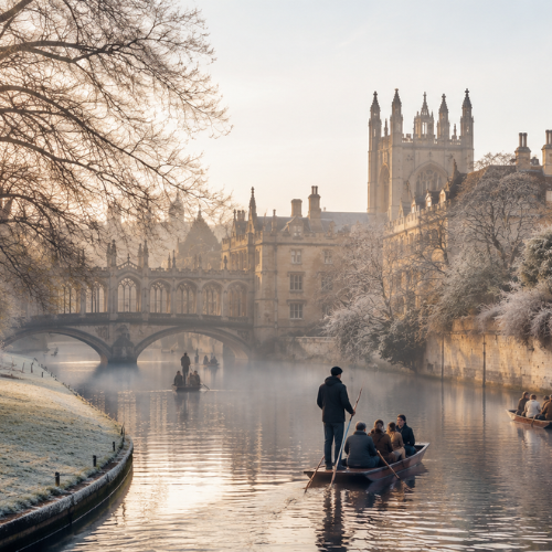 winter morning on river cam l rosalind knitted crochet jacket by afshan shahid