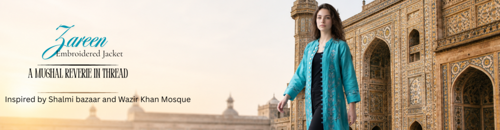 zareen embroidered jacket by afshan shahid